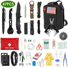 47Pcs Emergency Survival Kit Survival Edc Gear Equipment Tool First Aid Supplies Kit Tools With Pouch For Hiking Hunting Disaster Camping Adventure 47Pcs Emergency Survival Kit Survival Edc Gear Equipment Tool First Aid Supplies Kit Tools With Pouch For Hiking Hunting Disaster Camping Adventure